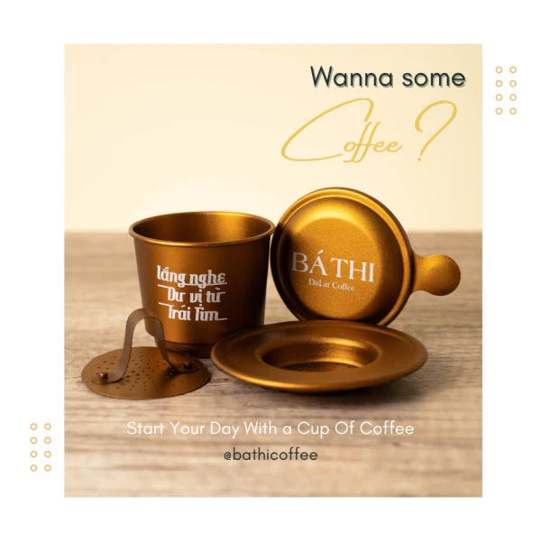 Phin cà phê bằng nhôm nguyên khối 38OR - BÁ THI COFFEE